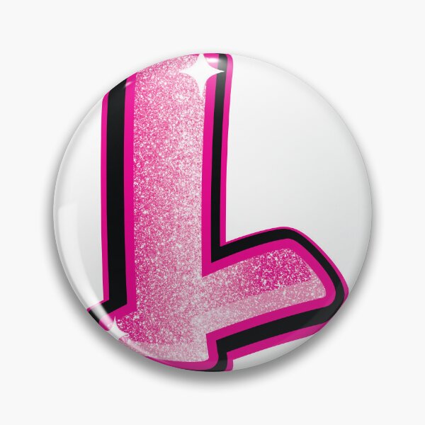 Item preview, Glitter Pink L Initial Sticker designed and sold by LazyCreativeCo.