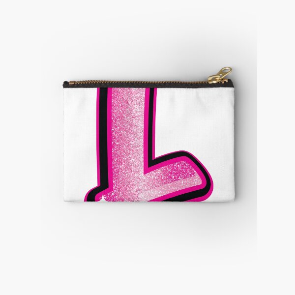 Item preview, Glitter Pink L Initial Sticker designed and sold by LazyCreativeCo.