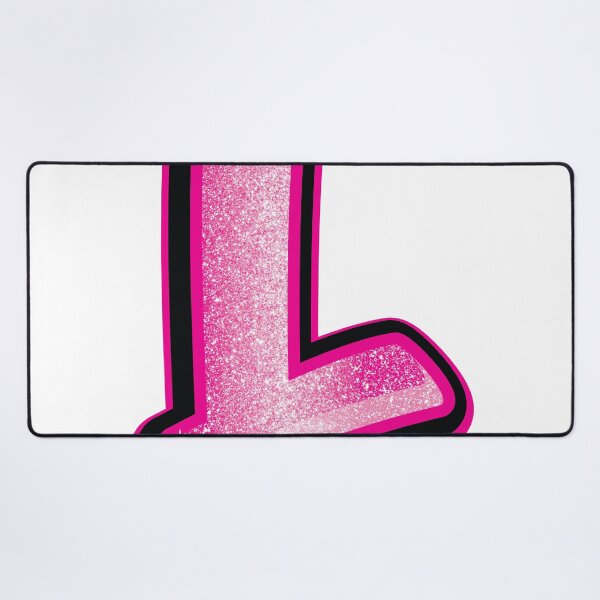 Item preview, Glitter Pink L Initial Sticker designed and sold by LazyCreativeCo.