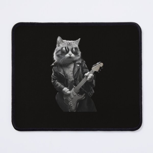 Item preview, Guitar Cat with Sunglasses and Attitude Retro Style Animals Gifts For Men Women Kids designed and sold by ArmyAbodo.