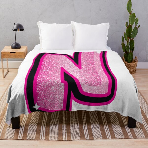 Item preview, Glitter Pink N Initial Sticker designed and sold by LazyCreativeCo.