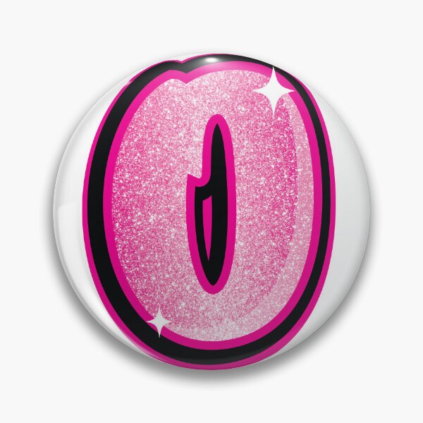 Item preview, Glitter Pink O Initial Sticker designed and sold by LazyCreativeCo.