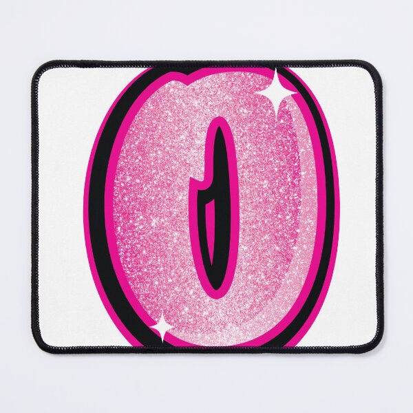 Item preview, Glitter Pink O Initial Sticker designed and sold by LazyCreativeCo.