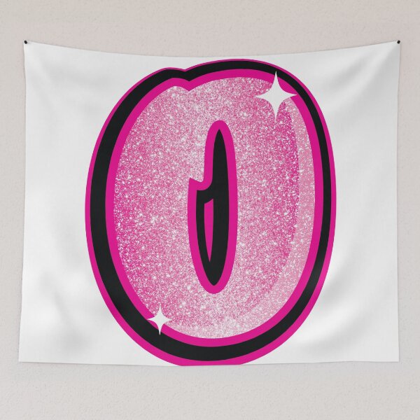 Item preview, Glitter Pink O Initial Sticker designed and sold by LazyCreativeCo.
