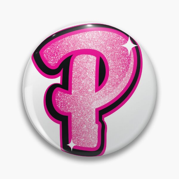 Item preview, Glitter Pink P Initial Sticker designed and sold by LazyCreativeCo.