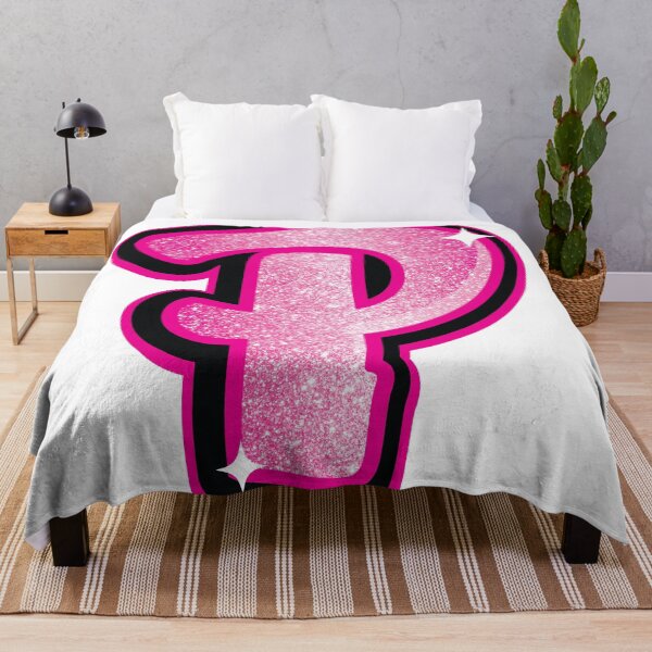Item preview, Glitter Pink P Initial Sticker designed and sold by LazyCreativeCo.