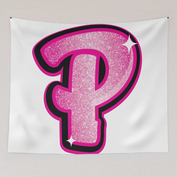 Item preview, Glitter Pink P Initial Sticker designed and sold by LazyCreativeCo.
