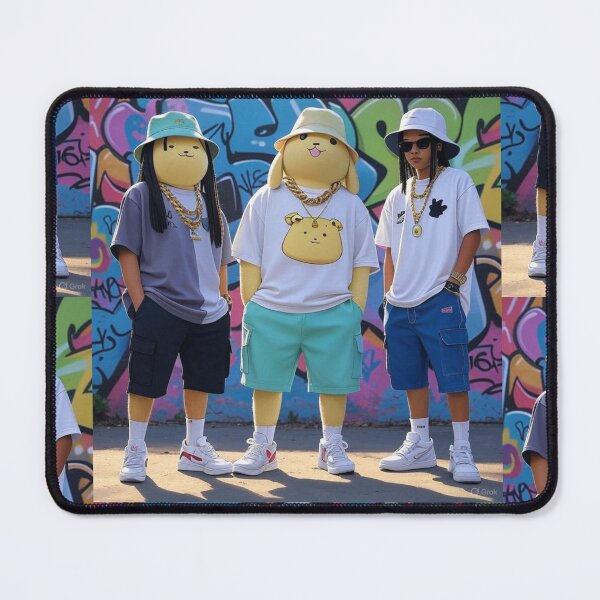 Item preview, Pompompurin graffiti chilling with friends designed and sold by Rising Aloha.