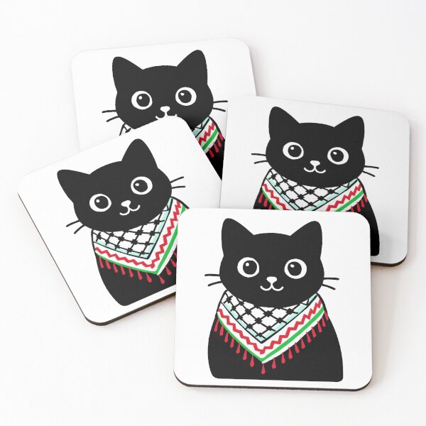 Item preview, Cat wearing the keffiyeh designed and sold by FreshArtFusion.