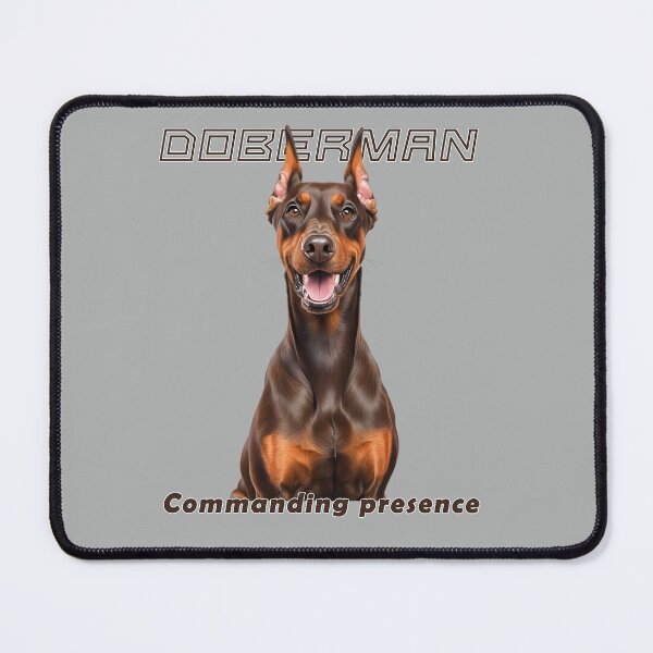 Item preview, Commanding Presence – Brown Doberman Power designed and sold by Pawtraitvibes.