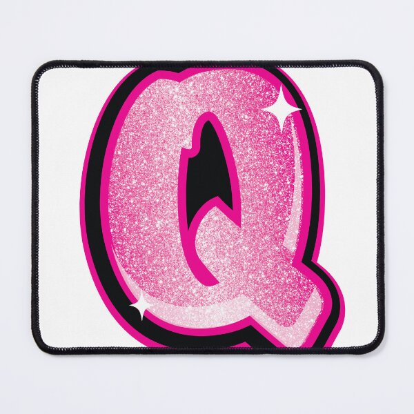 Item preview, Glitter Pink Q Initial Sticker designed and sold by LazyCreativeCo.