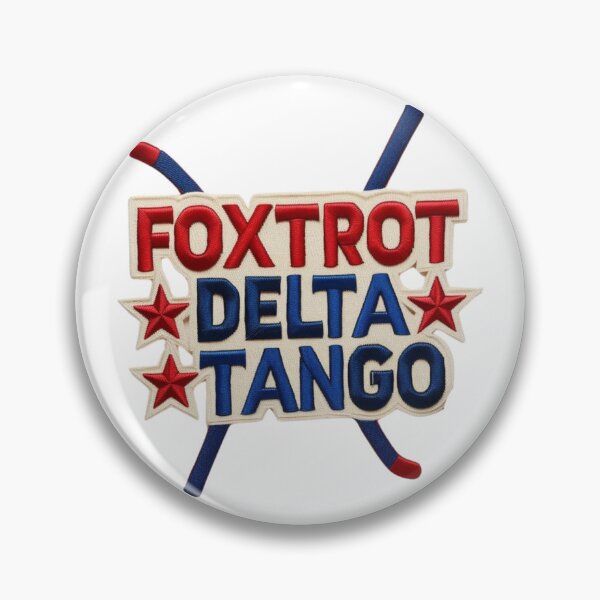 Item preview, Foxtrot Delta Tango Hockey Embroidered Patch Design designed and sold by ArtDesignTp.