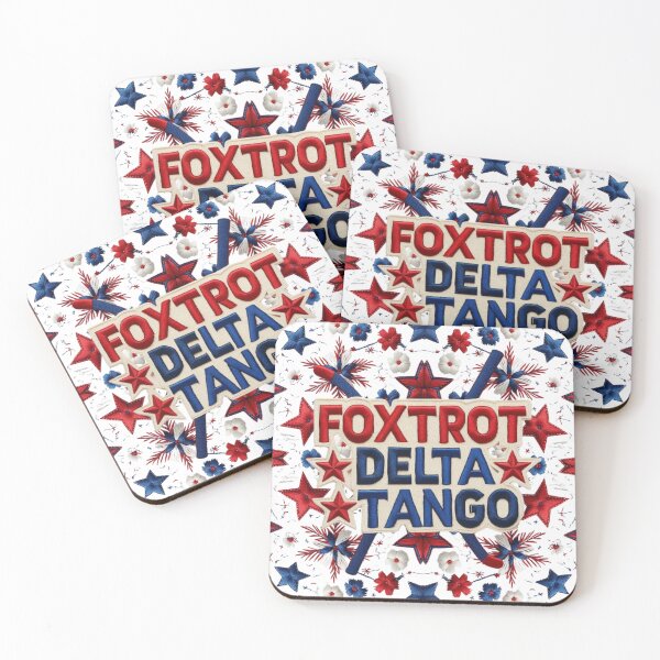 Item preview, Foxtrot Delta Tango Hockey Embroidered Patch Design designed and sold by ArtDesignTp.