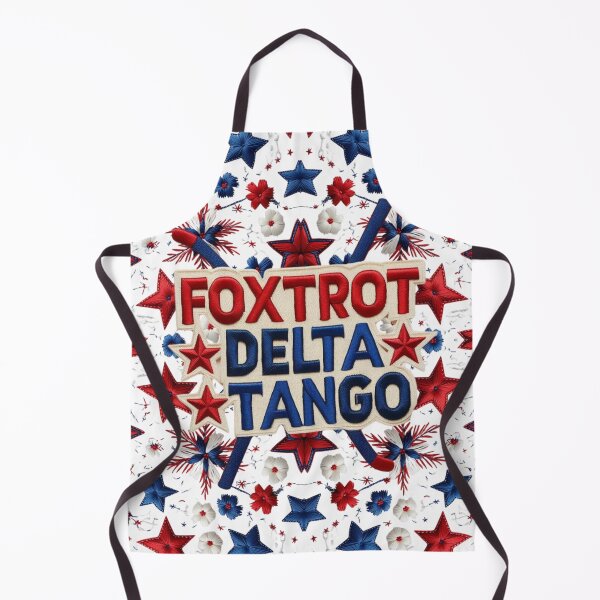 Item preview, Foxtrot Delta Tango Hockey Embroidered Patch Design designed and sold by ArtDesignTp.