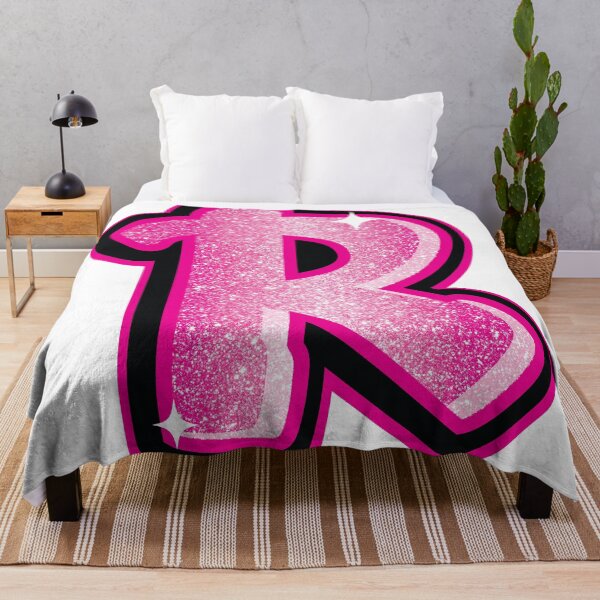 Item preview, Glitter Pink R Initial Sticker designed and sold by LazyCreativeCo.