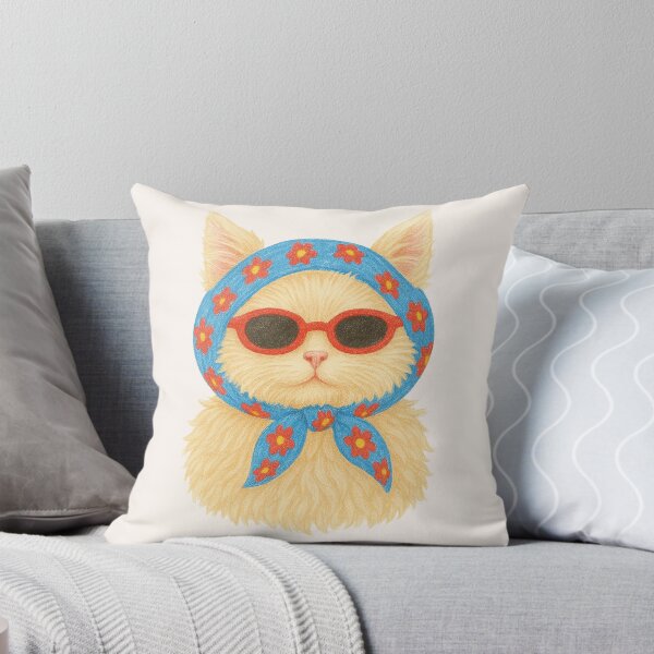Item preview, Flower Scarf Cat in Sunglasses designed and sold by Patternicity.