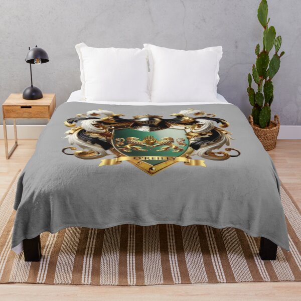 Item preview, O’Reilly Family Crest – Green Shield with Crowned Lions & Hand designed and sold by Highlandkings.