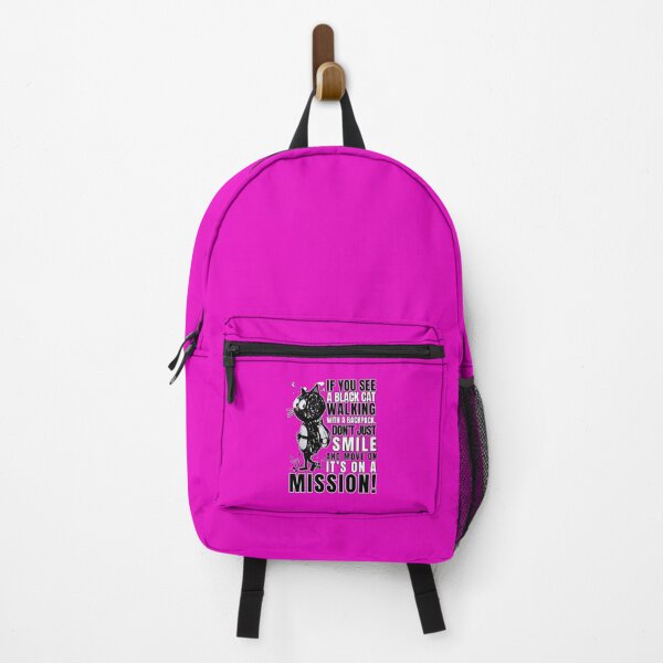 Item preview, Black cat on a mission - funny cartoon travel design designed and sold by LumiSoleil.