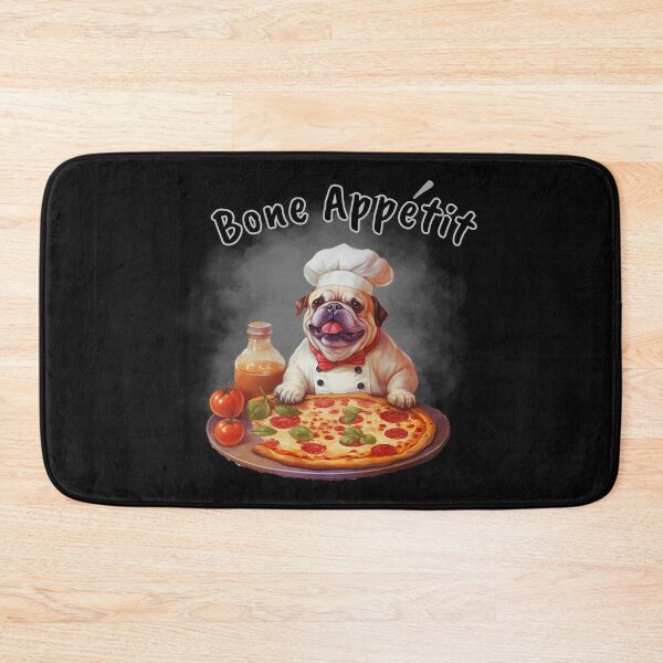 Item preview, Bone Appetit Cute Dog And Pizza designed and sold by Lovemountain.