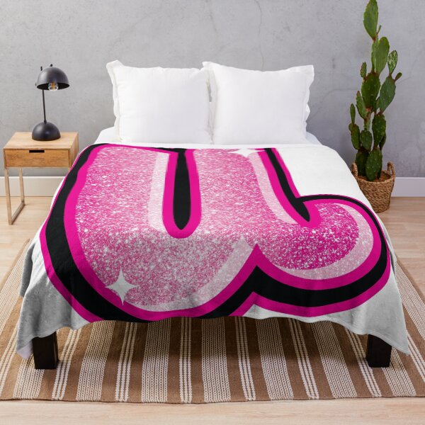 Item preview, Glitter Pink U Initial Sticker designed and sold by LazyCreativeCo.