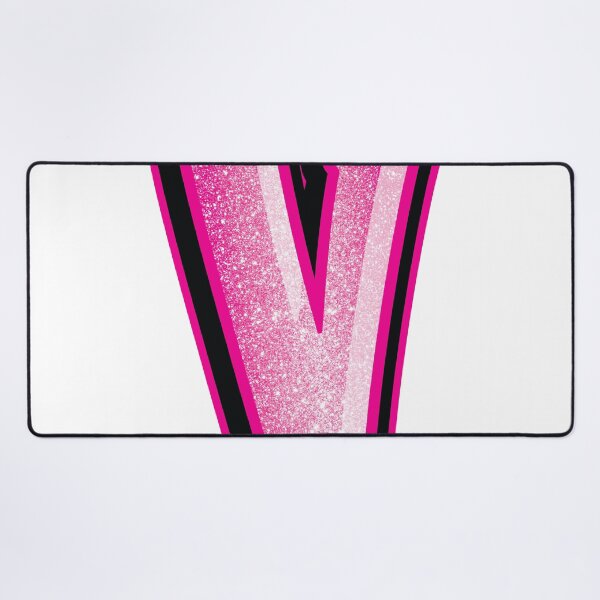 Item preview, Glitter Pink V Initial Sticker designed and sold by LazyCreativeCo.