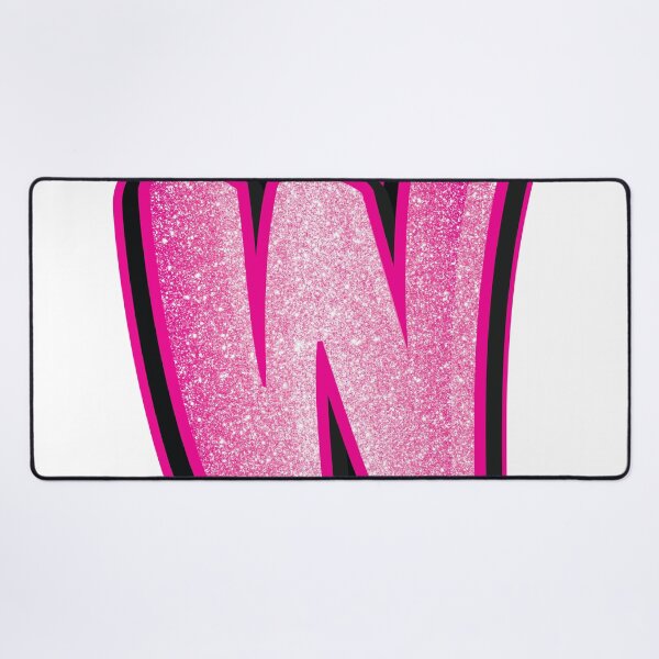 Item preview, Glitter Pink W Initial Sticker designed and sold by LazyCreativeCo.