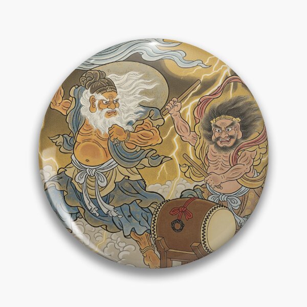 Artikelvorschau, Japanische Götter des Sturms: Darstellung von Raijin und Fujin entworfen und verkauft von schwa24jpn.