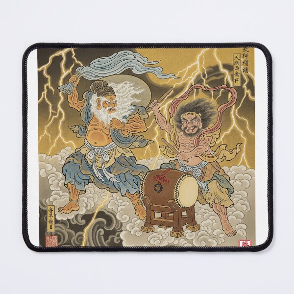 Item preview, Japanese Gods of the Storm: Depiction of Raijin and Fujin designed and sold by schwa24jpn.