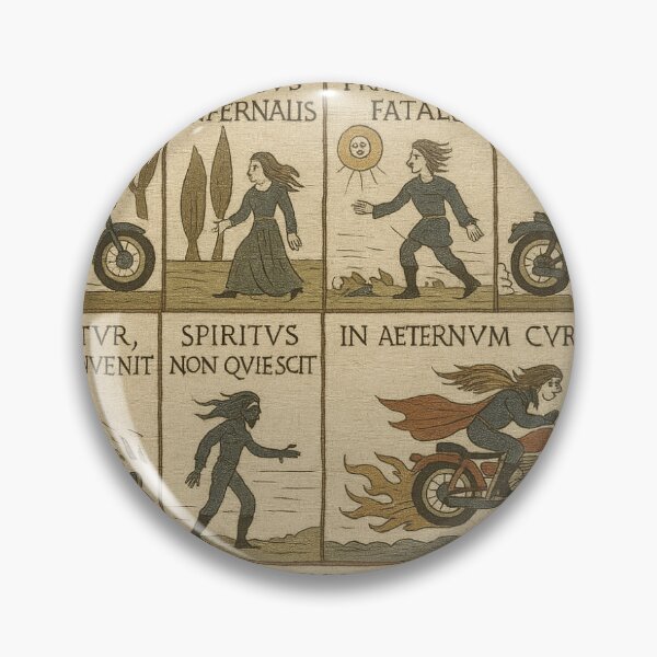Item preview, Bat out of Hell in the style of the Bayeux Tapestry designed and sold by The Obscuritorium.