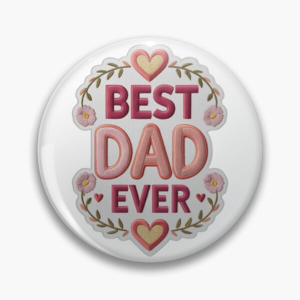 Item preview, Best Dad Ever Embroidered Patch Design designed and sold by ArtDesignTp.