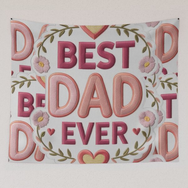 Item preview, Best Dad Ever Embroidered Patch Design designed and sold by ArtDesignTp.