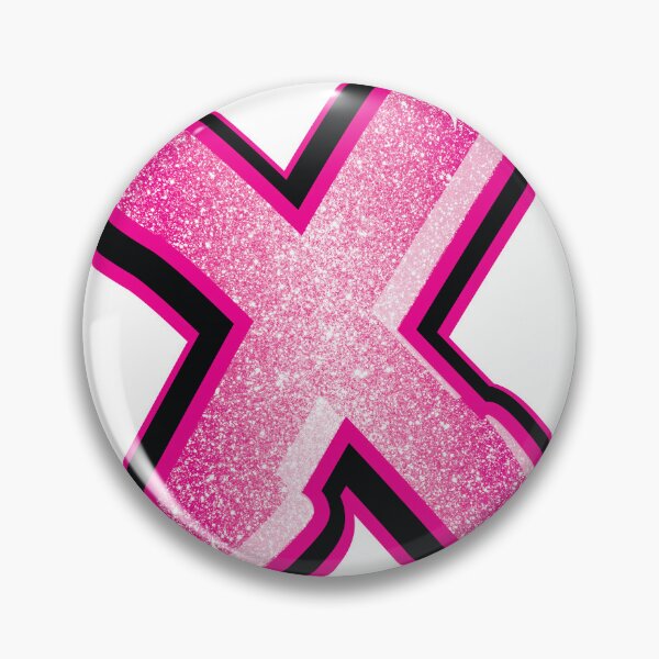 Item preview, Glitter Pink X Initial Sticker designed and sold by LazyCreativeCo.
