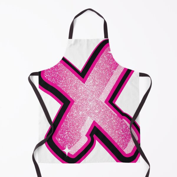 Item preview, Glitter Pink X Initial Sticker designed and sold by LazyCreativeCo.