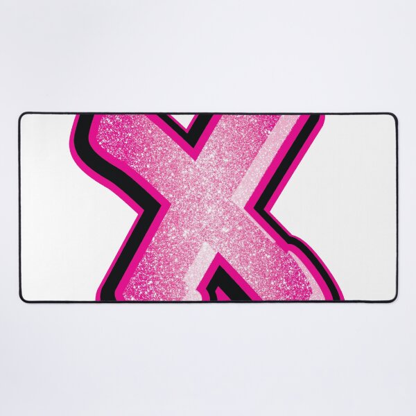 Item preview, Glitter Pink X Initial Sticker designed and sold by LazyCreativeCo.