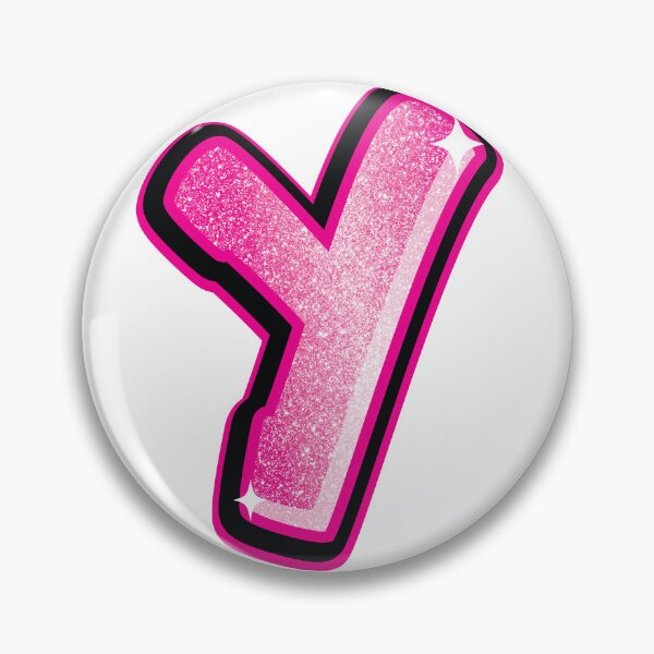 Item preview, Glitter Pink Y Initial Sticker designed and sold by LazyCreativeCo.