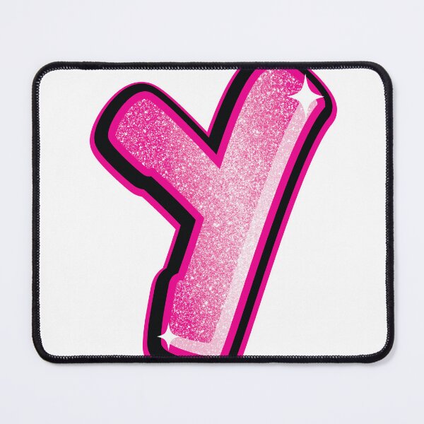 Item preview, Glitter Pink Y Initial Sticker designed and sold by LazyCreativeCo.