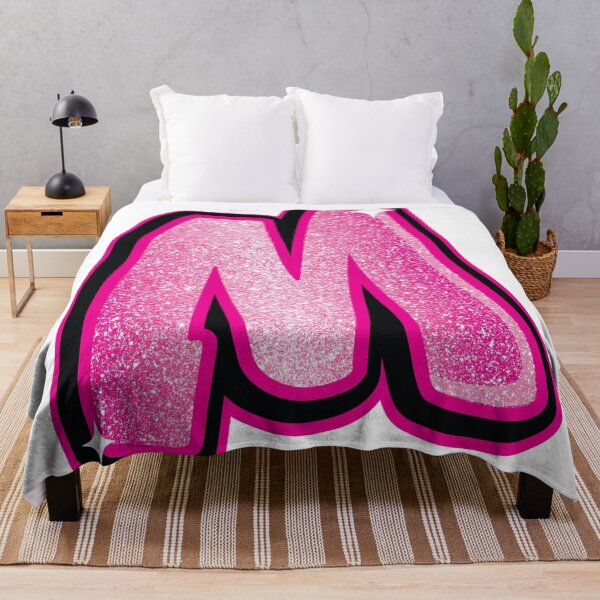Item preview, Glitter Pink M Initial Sticker designed and sold by LazyCreativeCo.