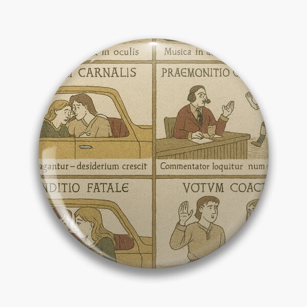 Item preview, Paradise by the Dashboard Light in the style of the Bayeux Tapestry designed and sold by The Obscuritorium.