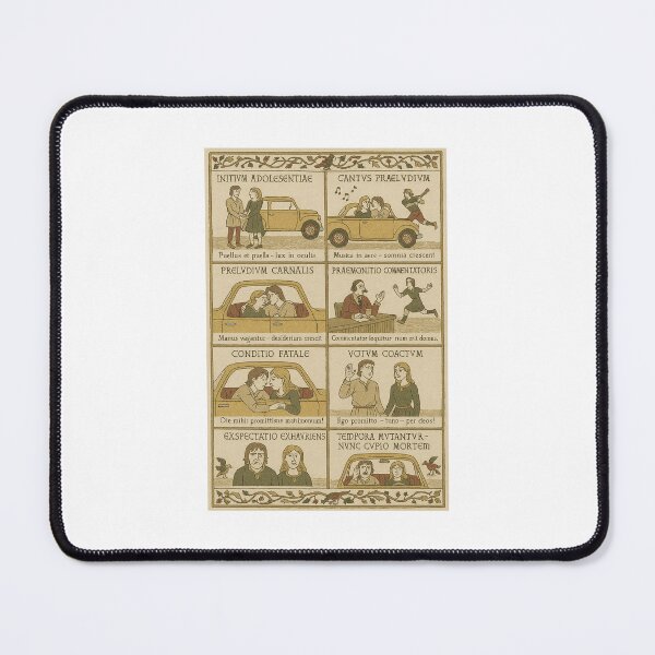 Item preview, Paradise by the Dashboard Light in the style of the Bayeux Tapestry designed and sold by The Obscuritorium.