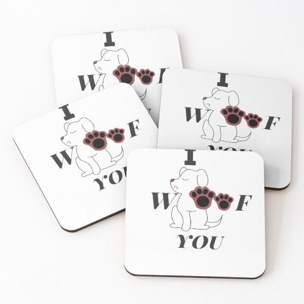 Item preview,  I Love (Woof) you - Puppy White Edition  designed and sold by LoversEyes.