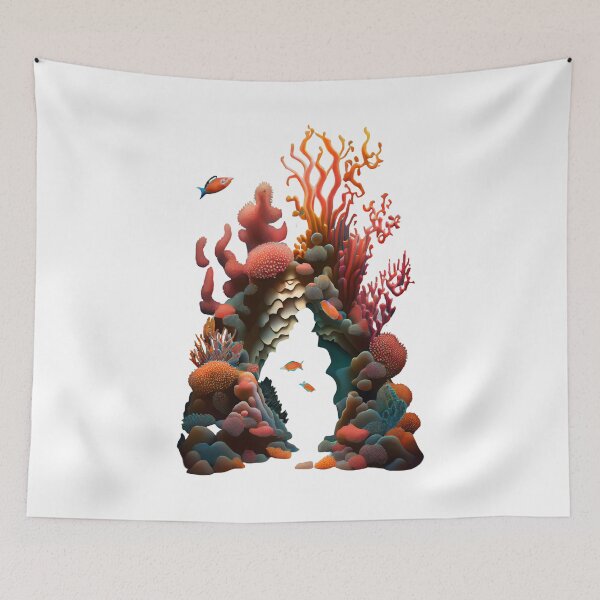 Item preview, Vibrant Reef Archway: Underwater Coral Fantasy designed and sold by ShadowAndSlate.
