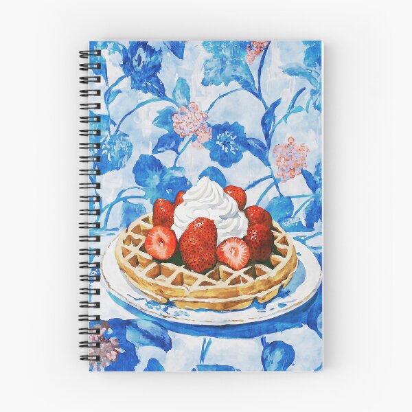Item preview, Strawberry Belgian Waffle Breakfast Watercolor designed and sold by Janine Aykens.