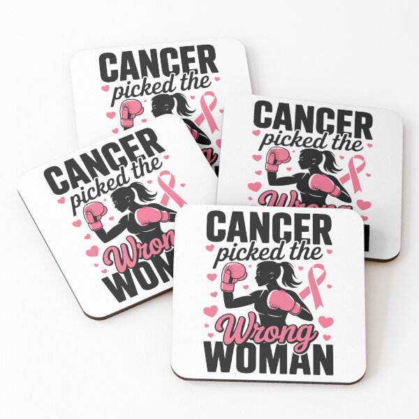 Item preview, Cancer Picked the Wrong Woman | Breast Cancer Fight designed and sold by tmerchtrends.