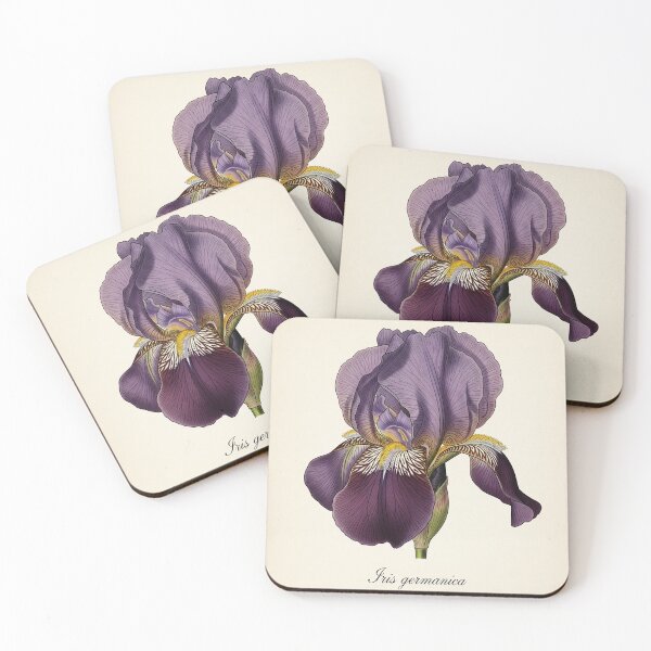 Item preview, Vintage Purple Iris: Iris Germanica designed and sold by BloomandGrace.