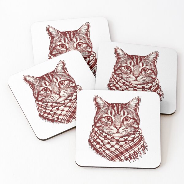 Item preview, Cat wearing the keffiyeh designed and sold by FreshArtFusion.