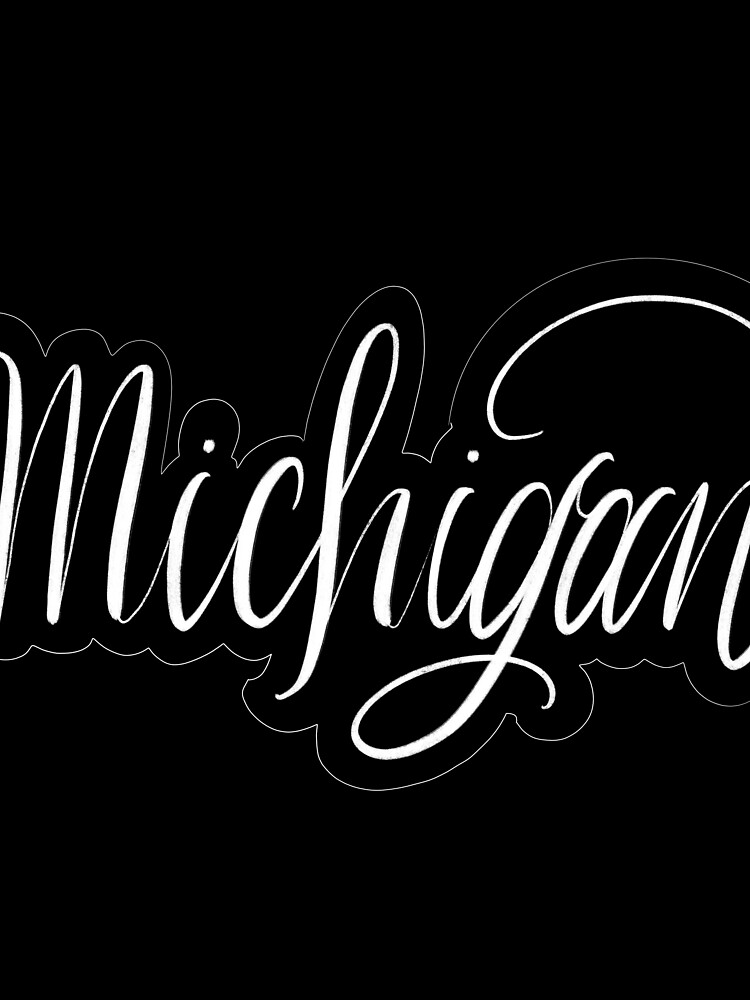 Thumbnail 3 of 3, Scarf, Michigan Lettering designed and sold by CreativeSaze.