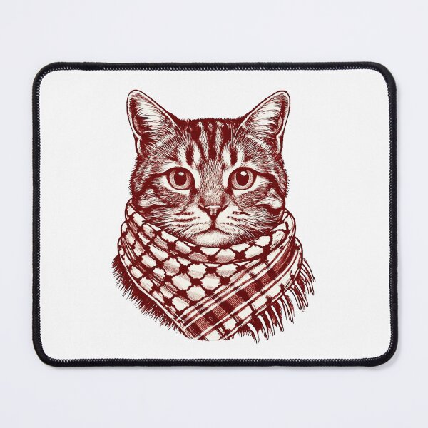 Item preview, Cat wearing the keffiyeh designed and sold by FreshArtFusion.