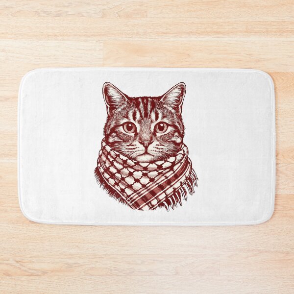 Item preview, Cat wearing the keffiyeh designed and sold by FreshArtFusion.
