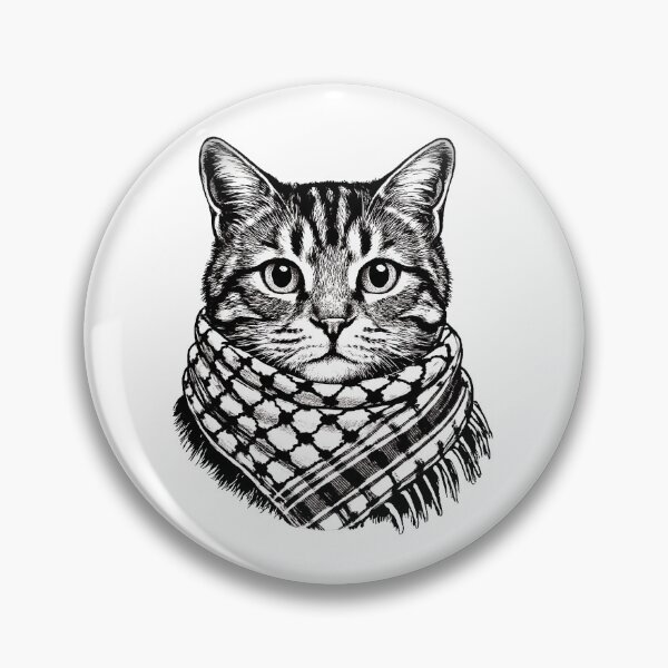 Item preview, Cat wearing the keffiyeh designed and sold by FreshArtFusion.