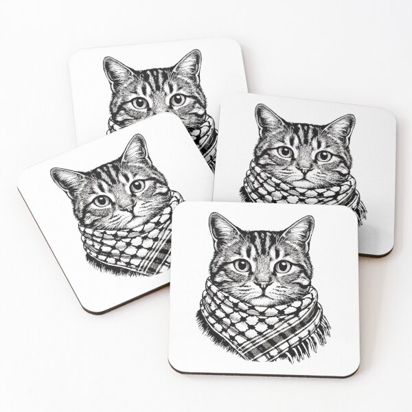 Item preview, Cat wearing the keffiyeh designed and sold by FreshArtFusion.